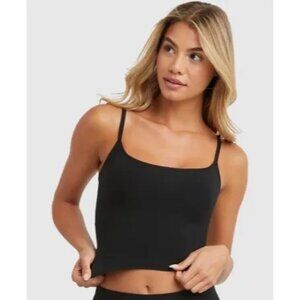 Maidenform size Small seamless smoothing cropped cami, black, NEW